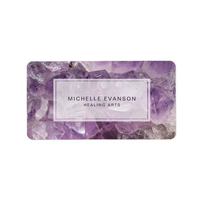 Étiquette Purple Amethyst Crystal Healing Arts (Devant)