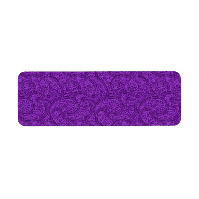 Étiquette Purple Paisley (Devant)