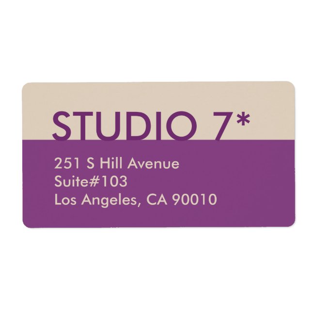 Étiquette Purple - Série naturelle (Devant)