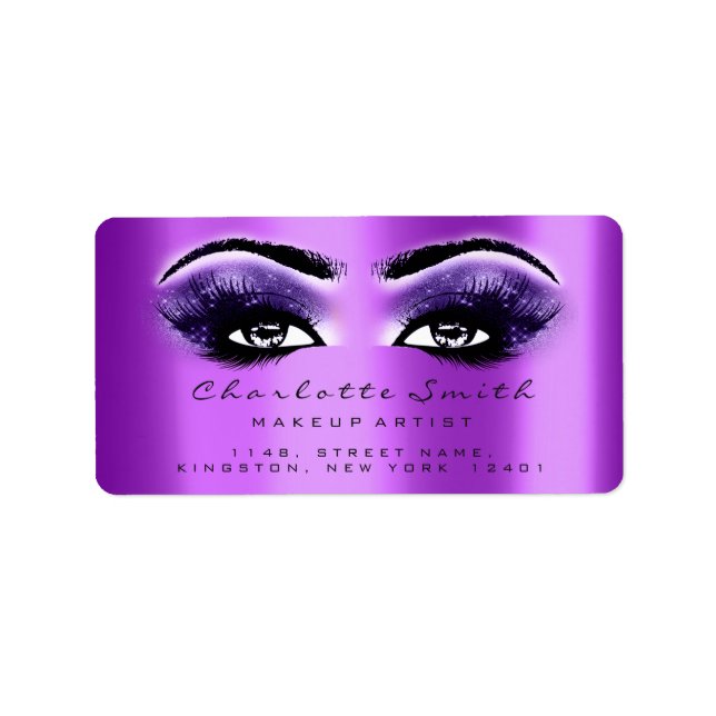 Étiquette Purple Violet Maquillage Lashes Stylst Beauté RSVP (Devant)