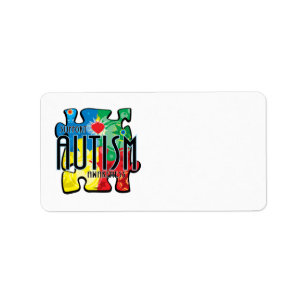Étiquette Puzzle de l'autisme