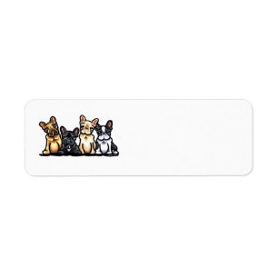 Étiquette Quartet de bouledogue français