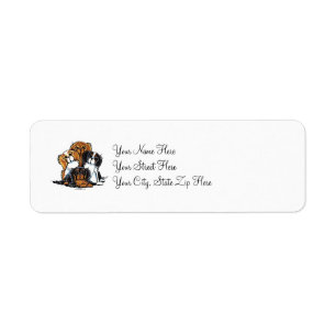 Étiquette Quatre Cavalier King Charles Spaniels