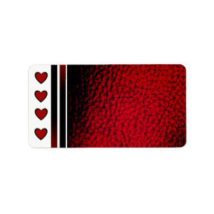 Étiquette Quatre Coeurs Valentine