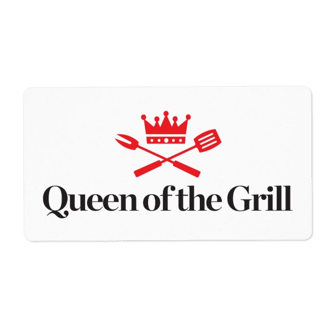 Étiquette Queen of the Grill (Devant)