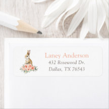 Quelques Lapin Floral Girl Anniversaire Adresse de