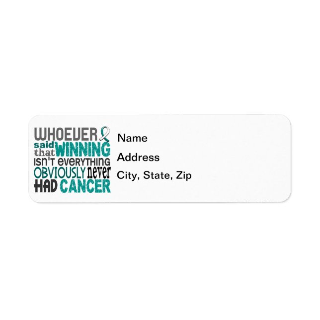 Étiquette Qui A Dit Le Cancer Du Col (Devant)