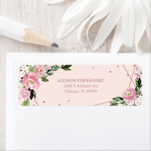 Étiquette Quinceanera florale