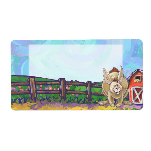 Étiquette Rabbit Animal Parade écrire des trucs (Devant)