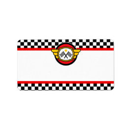 Étiquette Race Car fête d'anniversaire