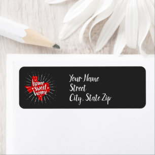 Étiquette Raider Red and Black Home, Sweet Home - Texas