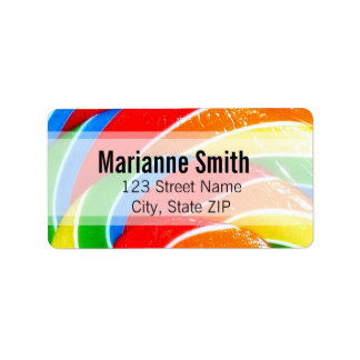 Étiquette Rainbow Lolly Swirl