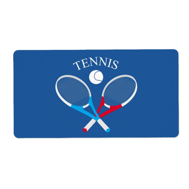 Étiquette Raquettes de tennis et ballon de tennis (Devant)