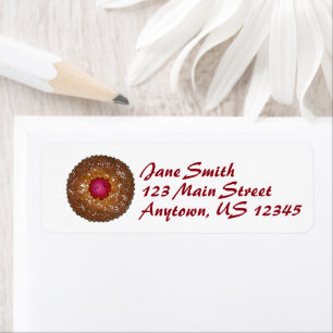 Étiquette Raspberry Linzer Torte Noël Cookie Holiday