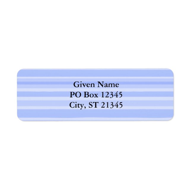 Étiquette Rayures bleues (Devant)