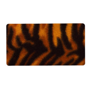 Étiquette Rayures de Tigre Motif de Fête d'Anniversaire Anim