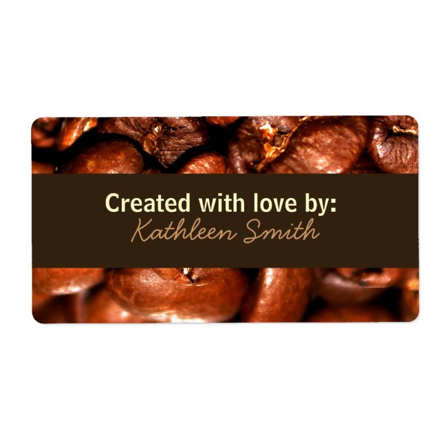 Étiquette Recette/Goodies de fèves de café (Devant)
