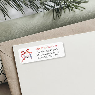 Étiquette Recettes de vacances Carte de Noël Adresse de reto