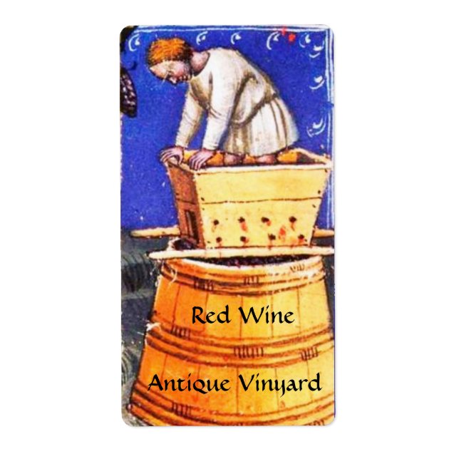 ÉTIQUETTE RÉCOLTE DE VIGNE VIERGE AVEC BARREAUX DE VIN (Devant)