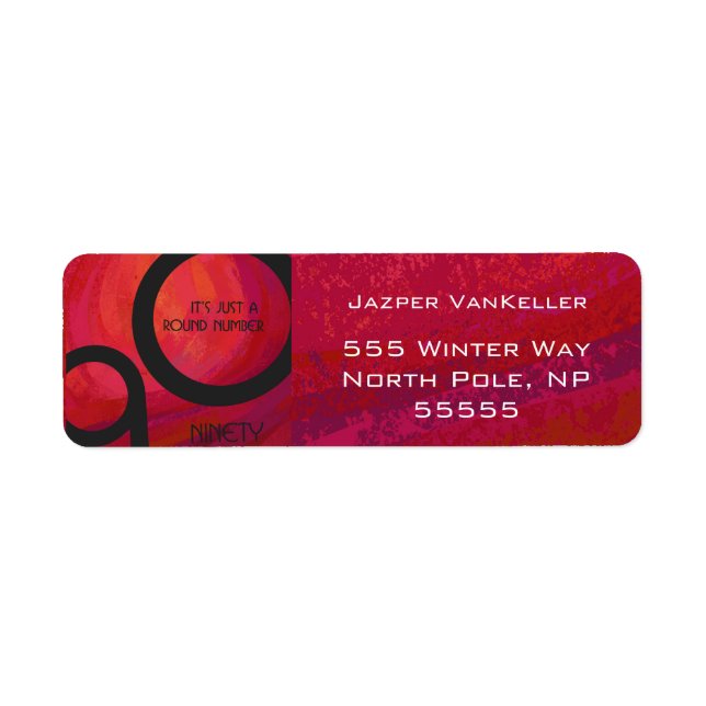 Étiquette Red 90 Dix Anniversaire (Devant)