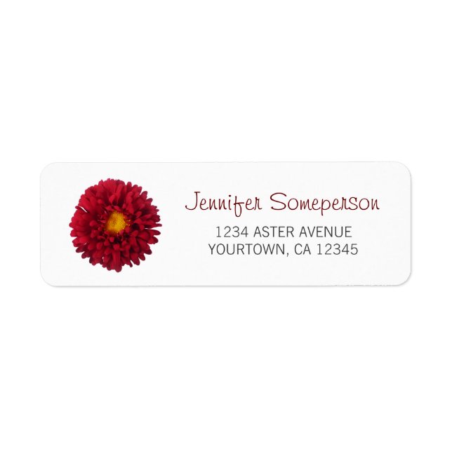 Étiquette Red Aster (Devant)