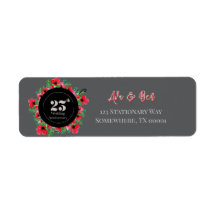 Red Poppies 25e anniversaire Mariage Adresse