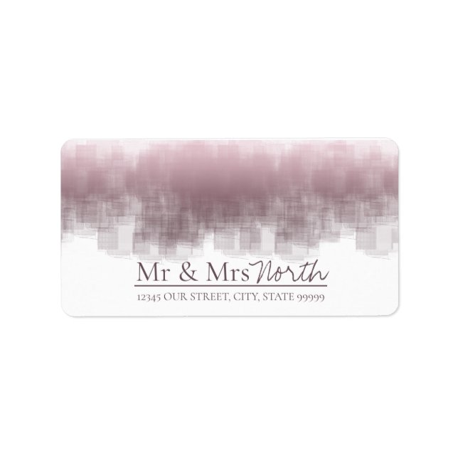 Étiquette Réflexions aquarelle M. & Mme Mauve ID774 (Devant)