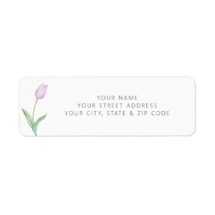 Étiquette Registre de Fête des mariées en solo Tulip violet 