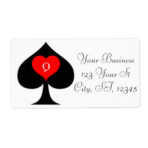 Étiquette Reine noire des pique Coeur rouge Thunder_Cove