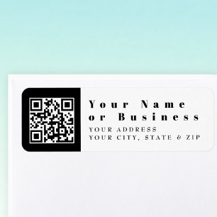Étiquette Remplacez par votre propre code QR Moderne
