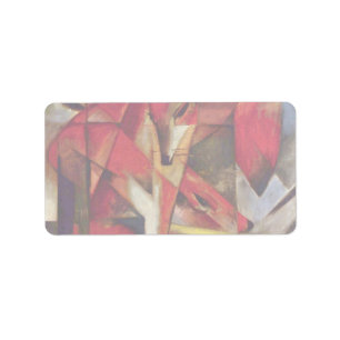 Étiquette Renards de Franz Marc, Cubism Abstrait Vintage