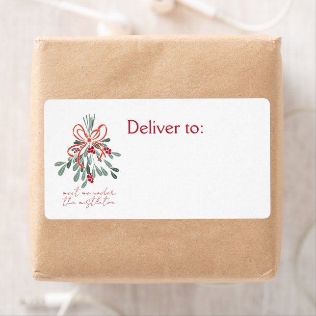 Étiquette Rencontre-moi sous le gui (En situation)