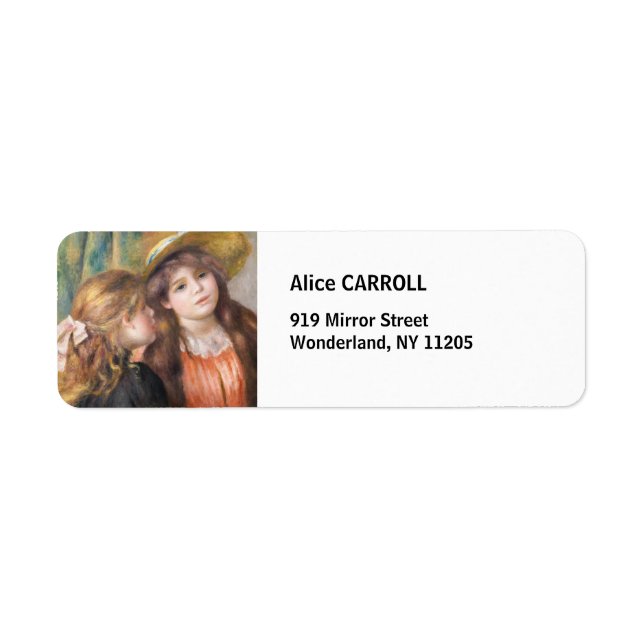 Étiquette Renoir - Portrait de deux petites filles (Devant)