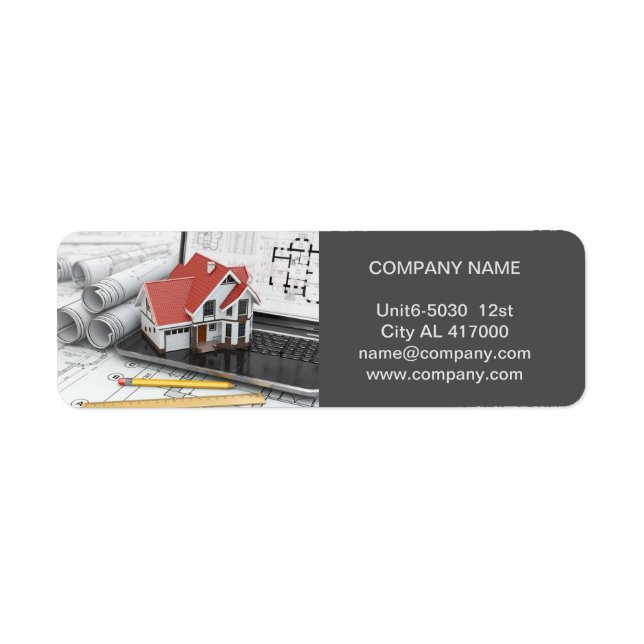 Étiquette Rénovation Handyman Architecte de construction (Devant)