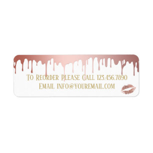 Étiquette Réorganiser le distributeur de maquillage rose Gol