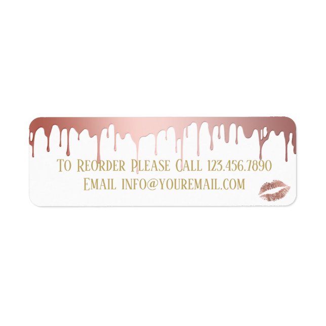 Étiquette Réorganiser le distributeur de maquillage rose Gol (Devant)