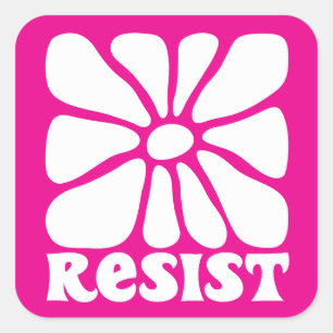 Étiquette résistante au design floral pacifique