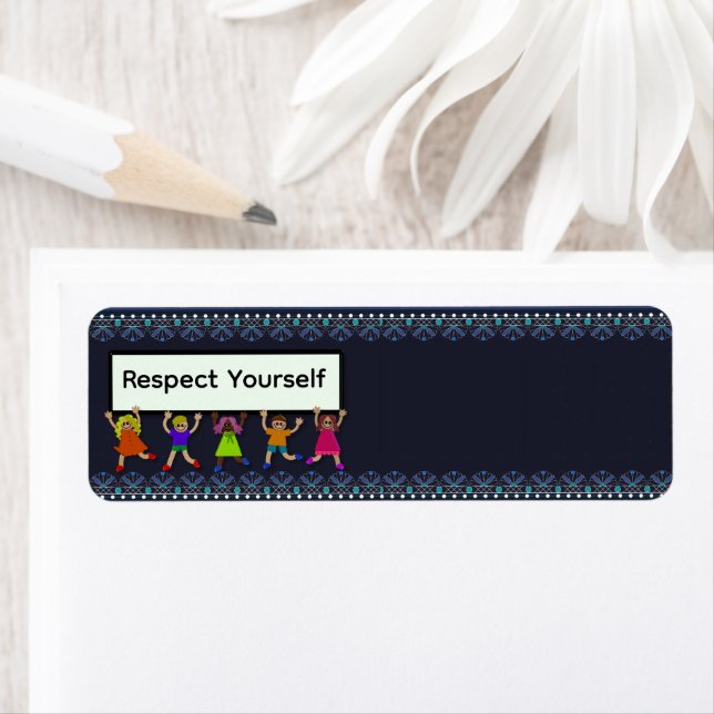Étiquette Respect Yourself Return Address Label (En situation)