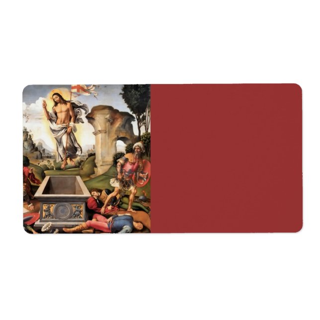 Étiquette Résurrection du Christ (Devant)