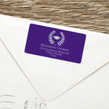 Retour de diplôme Adresse Purple Personnalisé