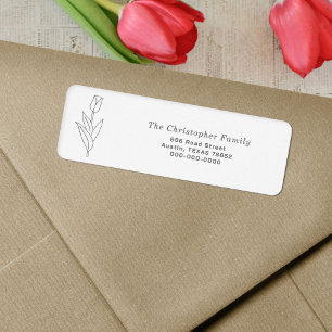 Étiquette Retourner l'adresse de la ligne Tulip