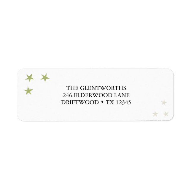 Étiquette Retourner l'adresse de Noël (Devant)