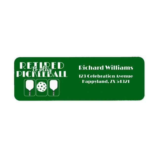 Étiquette Retraité Retraité pour jouer Pickleball moderne Ve (Devant)