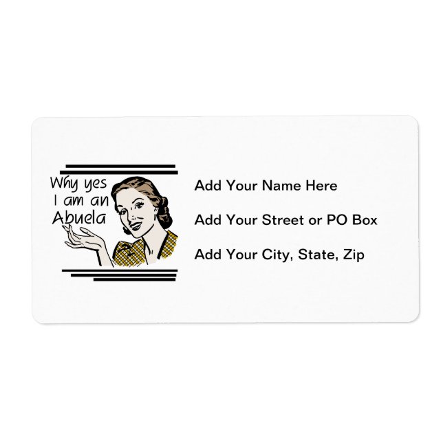 Étiquette Retro Abuela Gits (Devant)