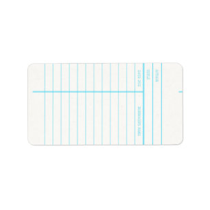 Étiquette Rétro carte due de date de livre de bibliothèque