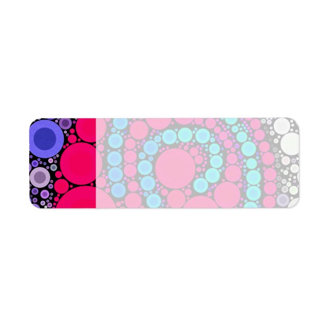 Étiquette Retro concentric Circles Cool Swirl Pattern (Devant)