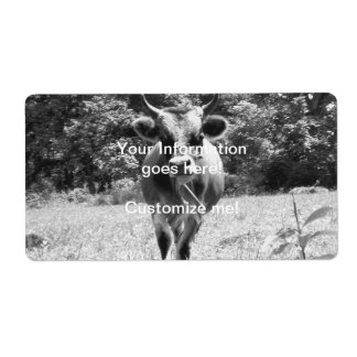 Étiquette Retro Grey Bull Photo