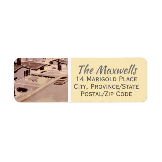Étiquette Retro Modern Return Address Label