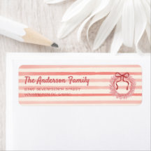 Rétro rouge rose Draw Bow Wreath Noël