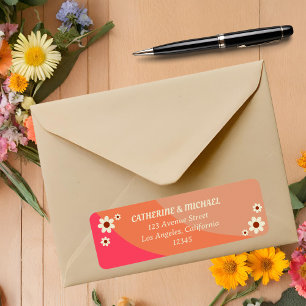 Étiquette Retro Super Bold Typographie Colorful Mariage des 